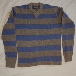 American Eagle Blue/Gray Long Sleeve Thermal Tee (Mens M)